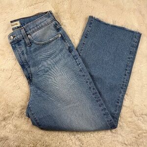 Madewell The Perfect Vintage Wide Leg Crop Jean Light Wash Denim Women's 28